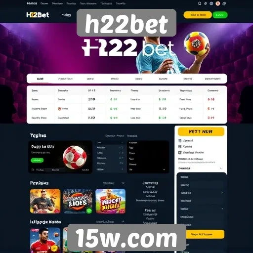 Interface e usabilidade do site h22bet